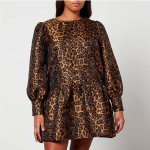 Never Fully Dressed Leopard-Jacquard Mini Dress - UK 24 US 20